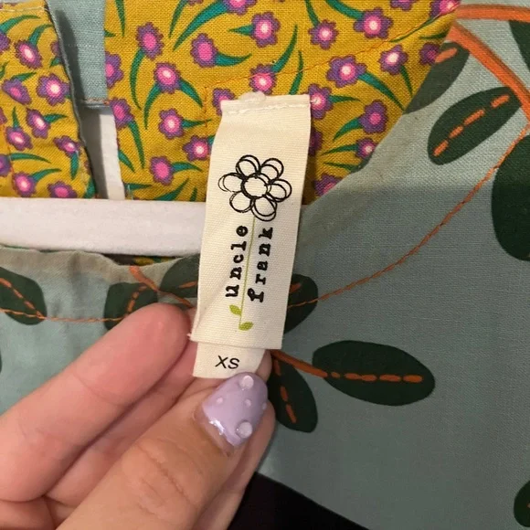 Uncle Frank Floral Print Dress with Green and Yellow Accents - Picture 2 of 5